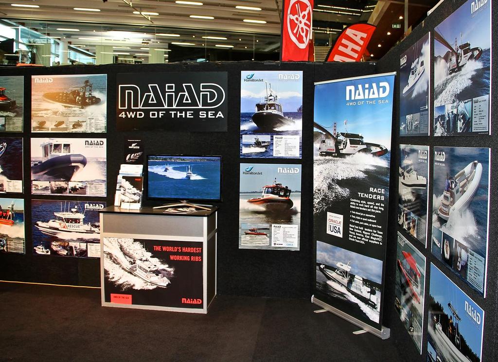 Auckland On The Water Boat Show - Day 2 - September 30, 2016 - Viaduct Events Centre - Naiad stand © Richard Gladwell www.photosport.co.nz